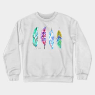 Watercolor Feathers Crewneck Sweatshirt